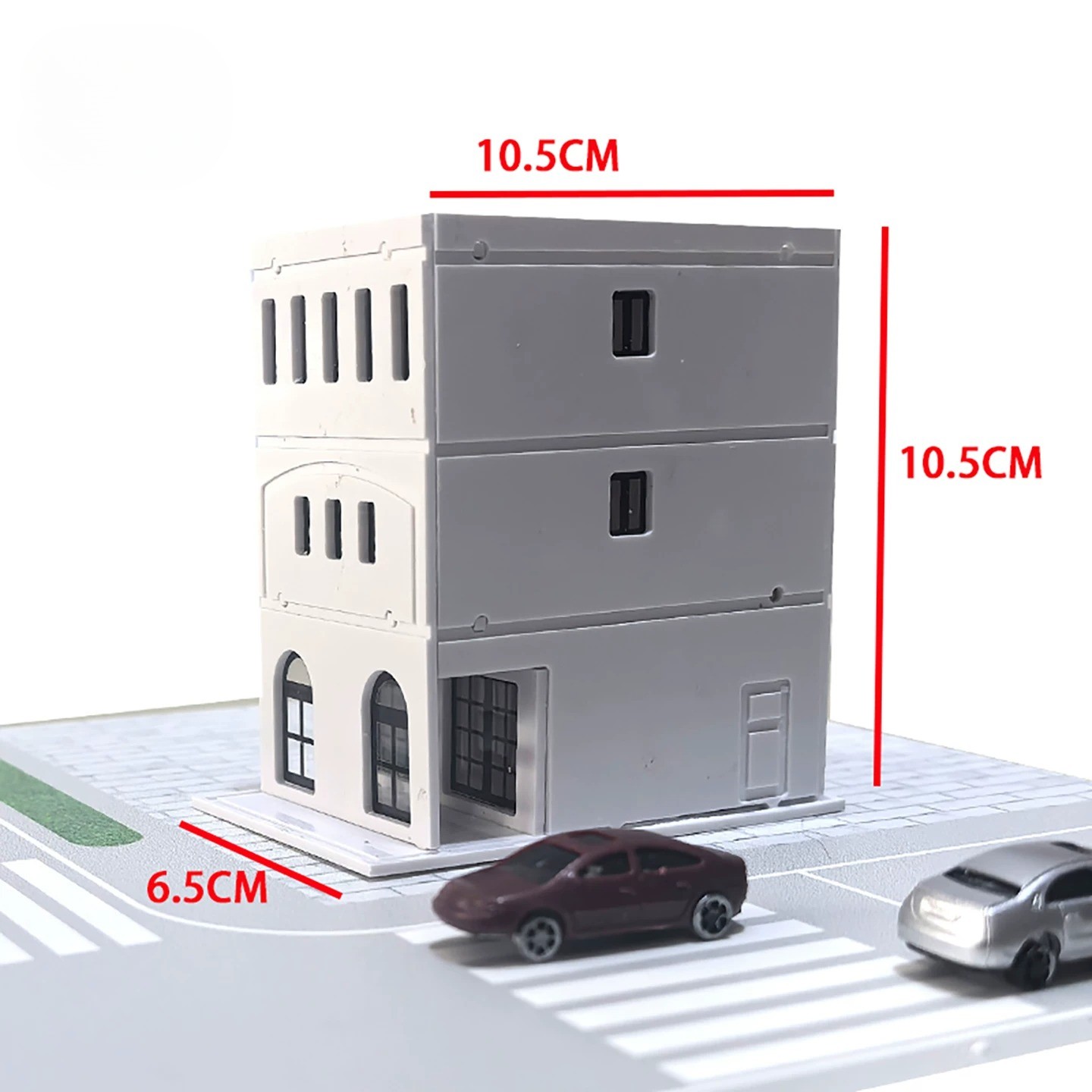 1/100 Diorama Road Street School Community Miniature Buildings Model Ornaments