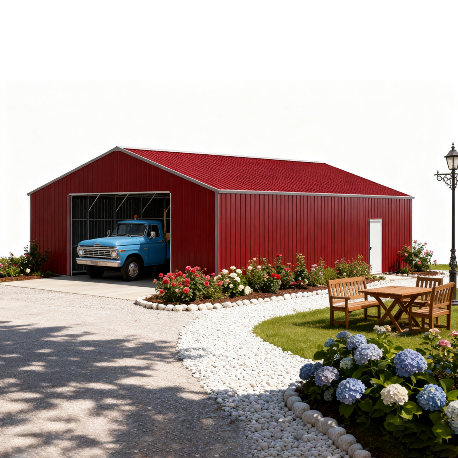 46*25*15ft Heavy Duty Reinforced Steel Farm Garage Barn Storage Shed 1150 sq.ft