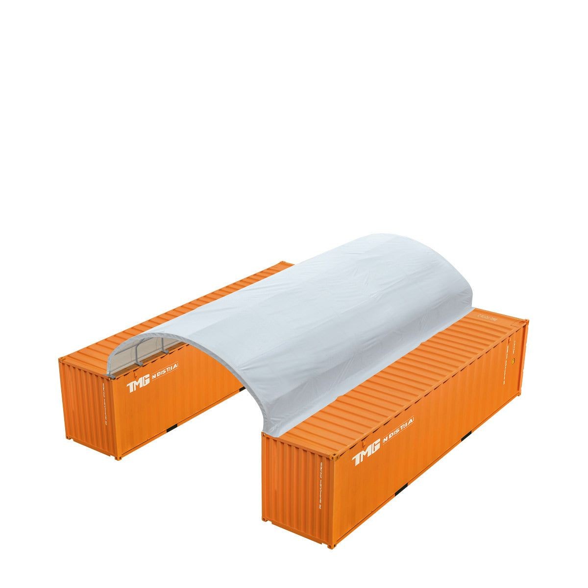Container Shelter 20x40ft, 17oz PVC Cover, Water & UV Resistant