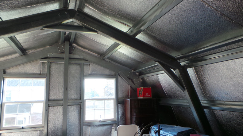 INSULATED! Galvanized STEEL GAMBREL BUILDING KIT CABIN-can add garage later