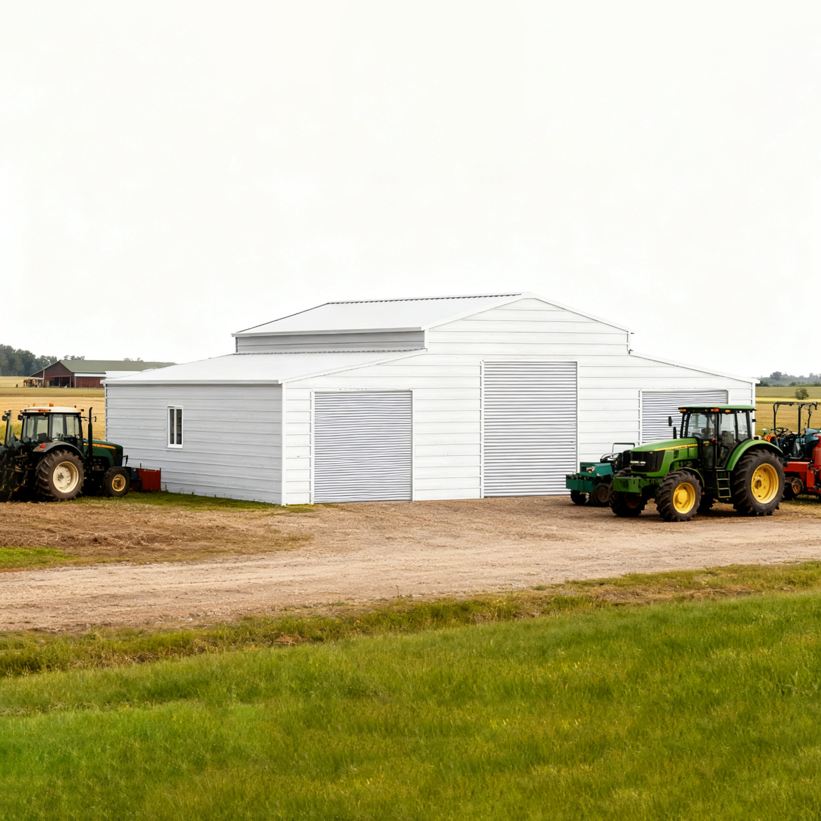 42’x30’x13′ Metal Garage Shed Barn Outdoor Storage Heavy Duty Galvanized Steel