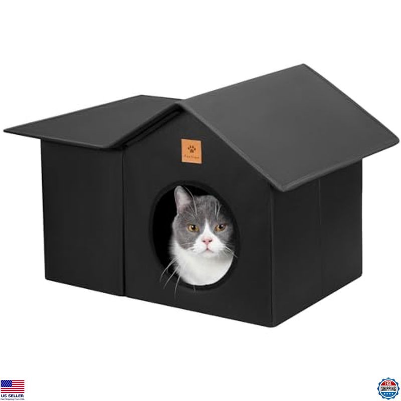 Weatherproof Insulated Outdoor Cat House – Durable Waterproof Fabric & Design