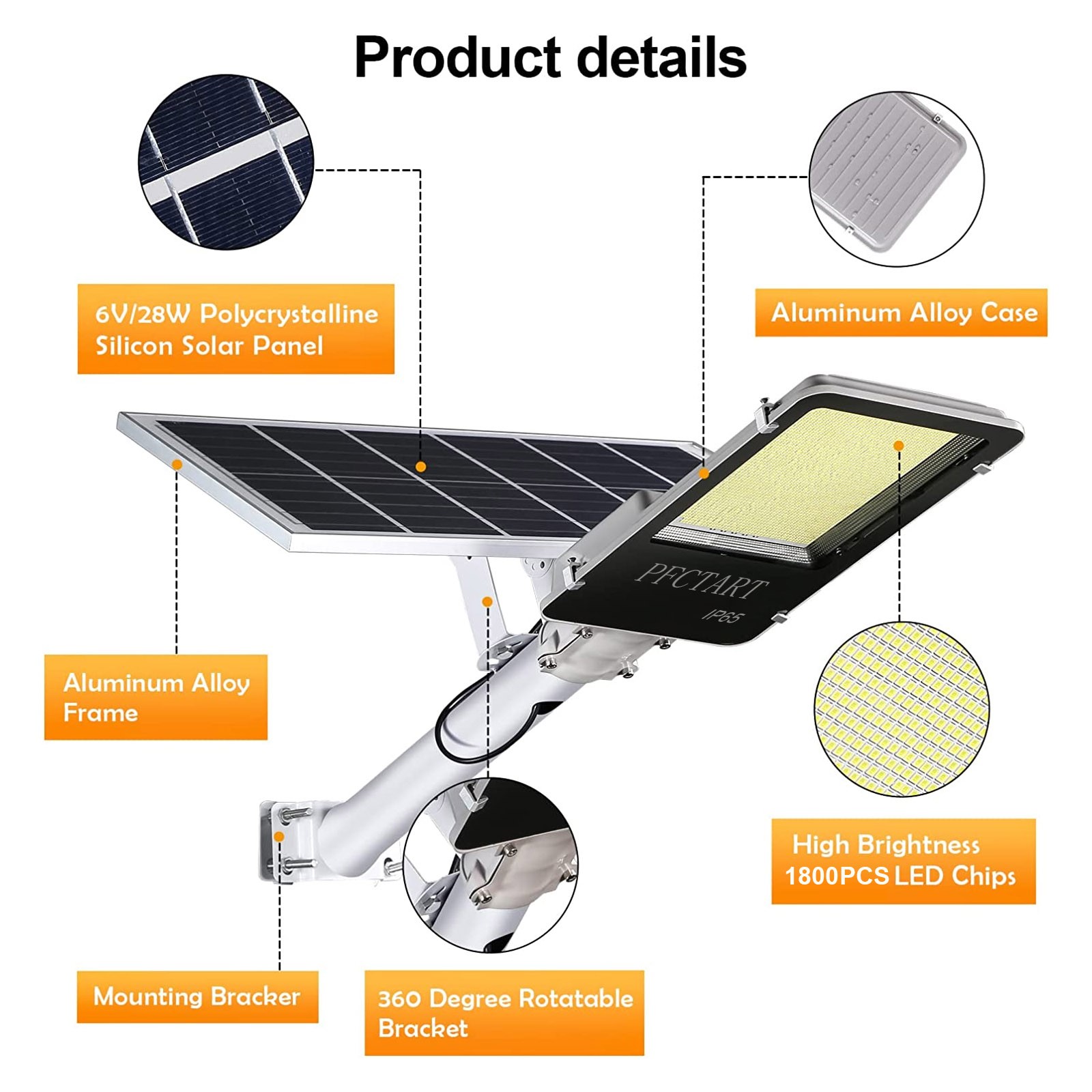 Large Solar Security Light Commercial Solar Street Lights Outdoor Solar Light US
