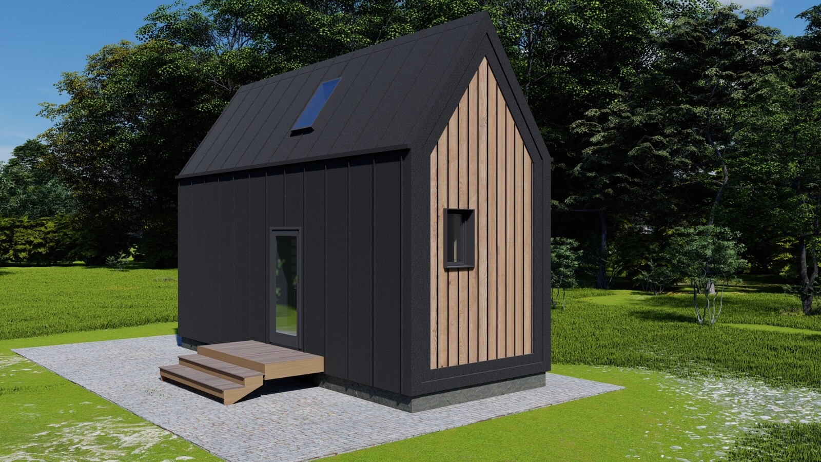 273 sg.ft СANDLE HOUSE KIT #PW-23 PREFAB DIY PLYWOOD BUILDING CABIN HOME MODULAR
