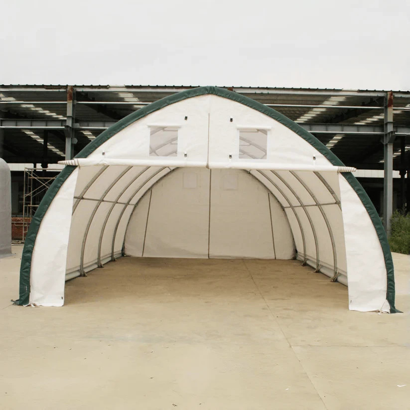 W20’xL42’xH12′ Portable Single Truss Storage Shelter 11OZ PE Canvas Shelter