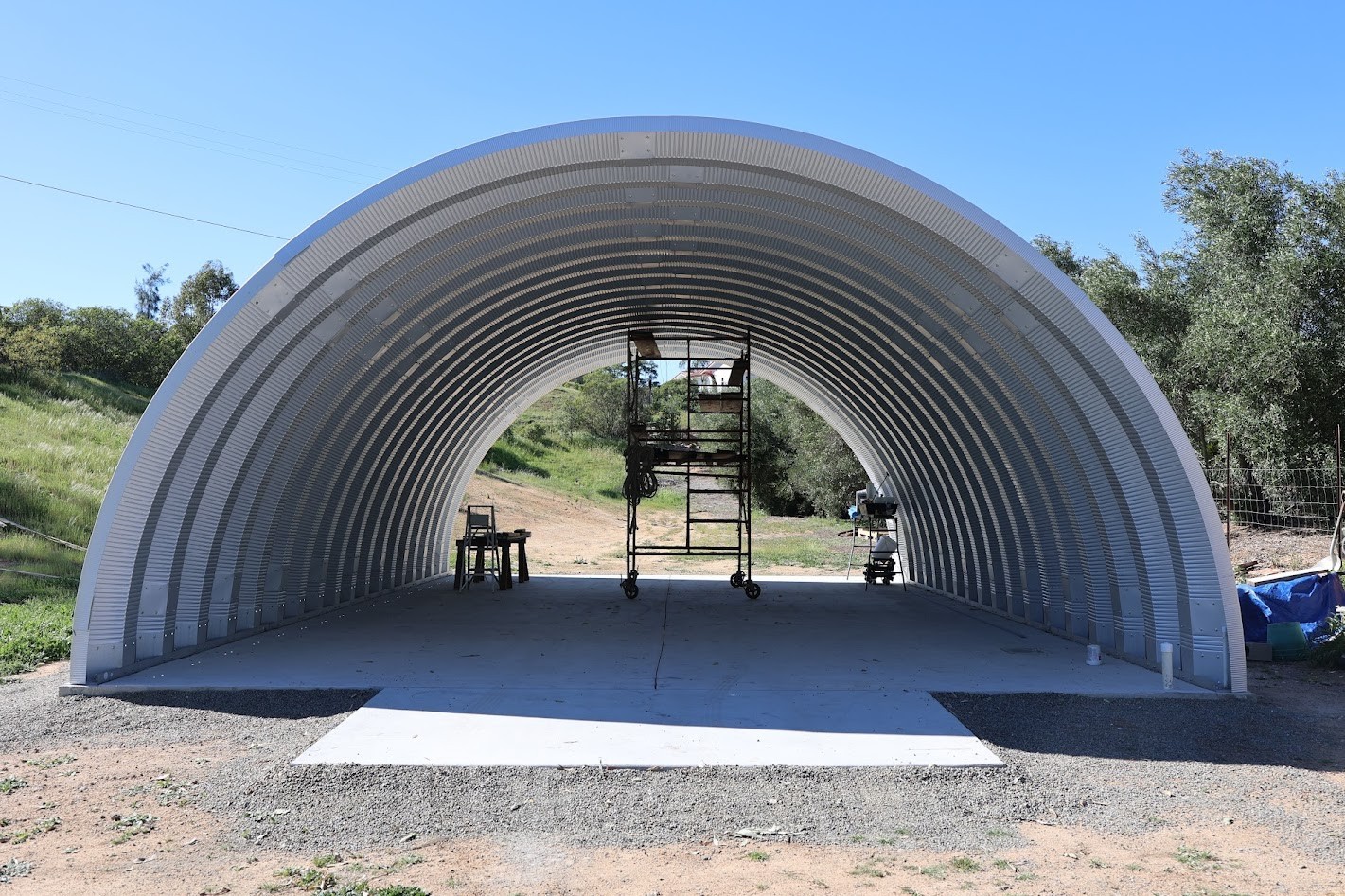 30x30x14 DuroSPAN Steel Equipment Shop Shed Building Kit Open Ends