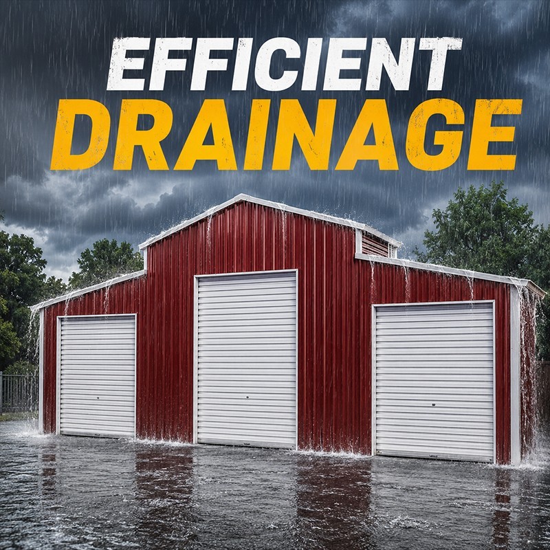 42x30x15′ Metal Car Garage Outdoor Storage Shed Galvanized Steel Barn USA Stock