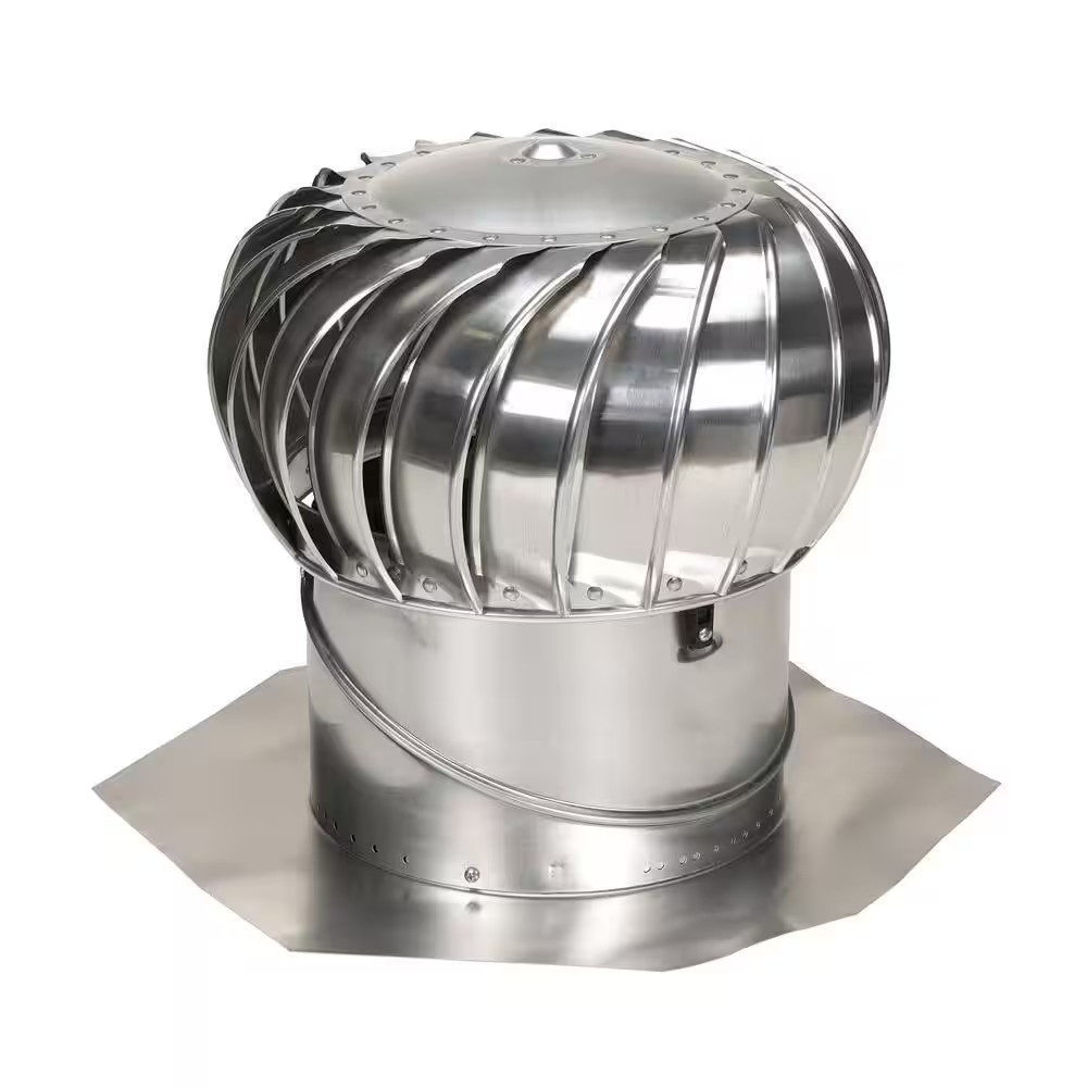 14 In. Mill Aluminum Internally Braced Wind Roof Turbine | Vent Air Internal