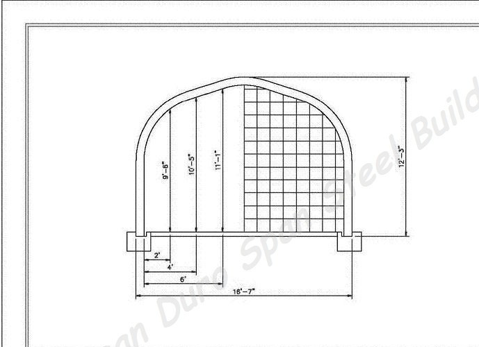 DuroSPAN Steel 16’x20’x12′ Metal DIY Home Building Kit Open Ends Factory DiRECT
