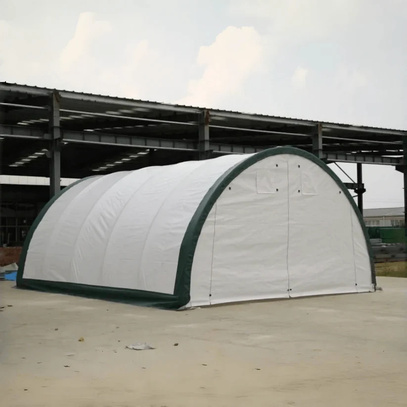 W20’xL42’xH12′ Portable Single Truss Storage Shelter 11OZ PE Canvas Shelter
