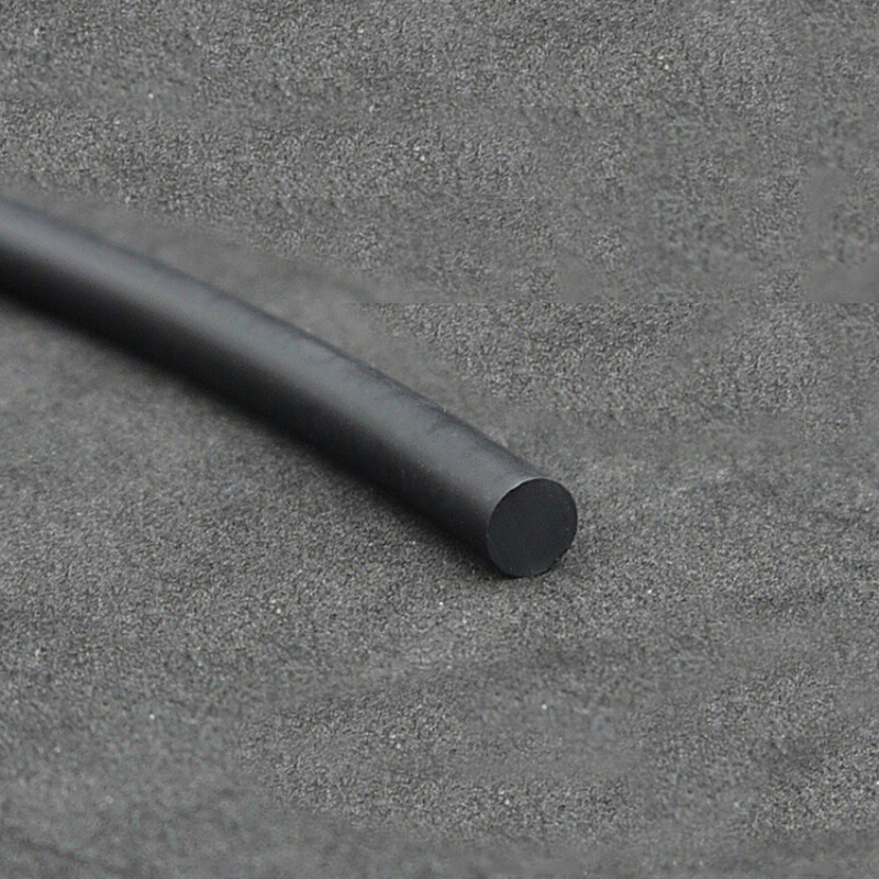 Black Diameter 2mm-15mm O Ring Solid Fluorine Rubber Cord Anti Oil Seal Gasket