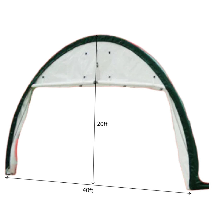 Front Panel W/ Roll-up Door for W40’xL80’xH20′ Storage Shelter Replacement Parts