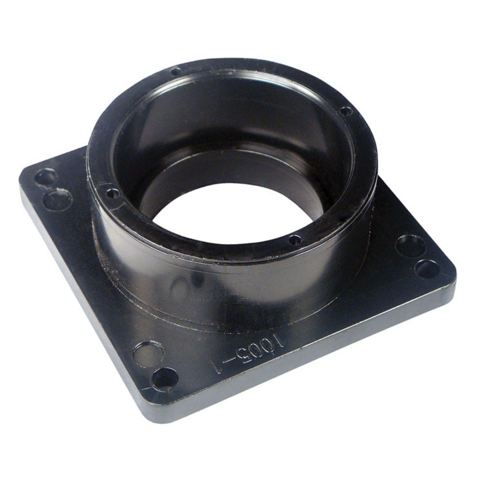 US Hardware RV-700C Black Plastic Slip Socket with Flange 1-1/2 in. Dia.
