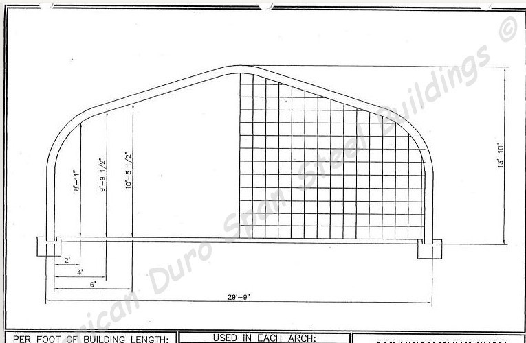 30x72x14 DuroSPAN Steel Clearspan DIY Arch Building Kit Open Ends Factory DiRECT