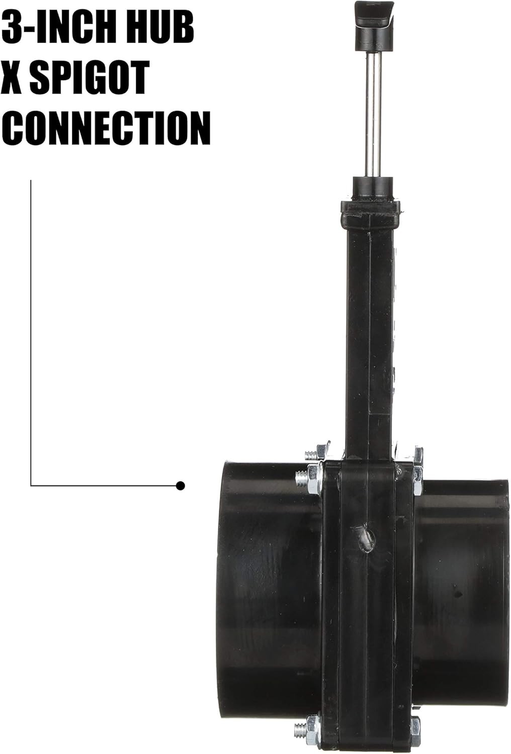 VALTERRA ABS Gate Valve for RV, Camper, and More – 3-Inch Pack of 1.0, Black
