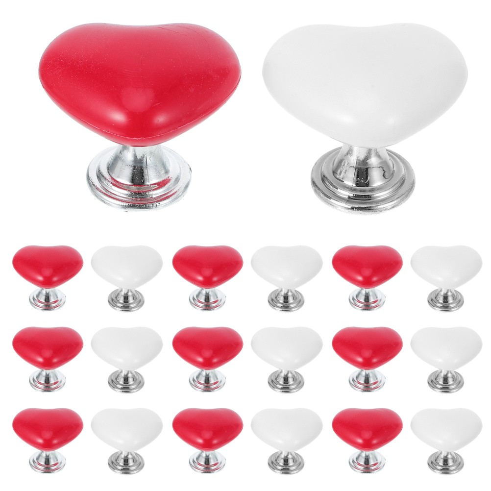 20 PCS Heart Shaped Toilet Button Pusher Tank Replacement Press Aid