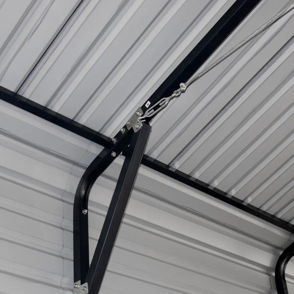 20x20ft Galvanized Carport, 400 sq ft, 10ft Open Side Walls, 27-gauge Roof