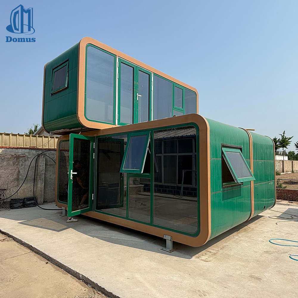 Prefabricated Apple Cabin Modular Glamping Pod Tiny Home Garden Room Export