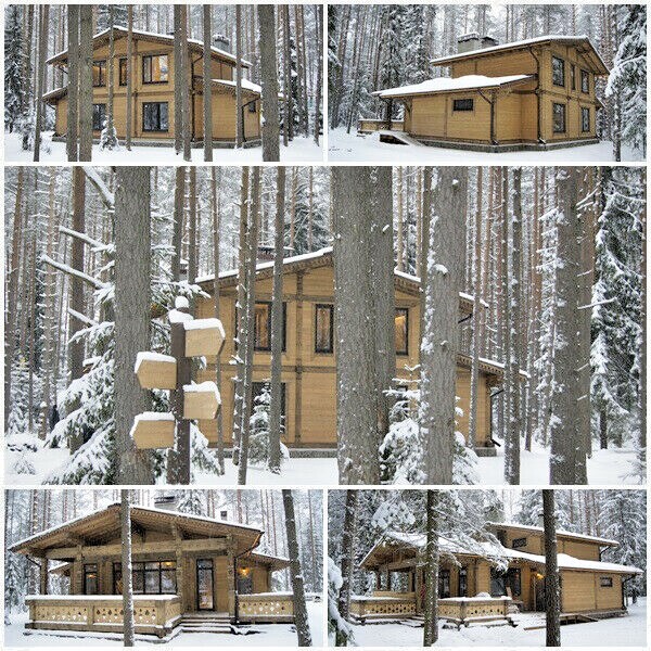 2 390 sq.ft PREFAB HEAVY TIMBER FRAME KIT WOOD HOUSE DIY BUILDING CABIN HOME GLT