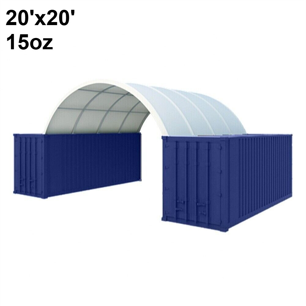 20’x20′ Heavy Duty 15 oz PVC Canvas Fabric Building Shipping Container Shelter