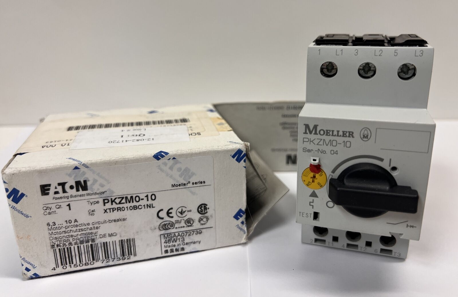 EATON MOELLER PKZM0-10 Circuit Breaker 6.3-10A -New