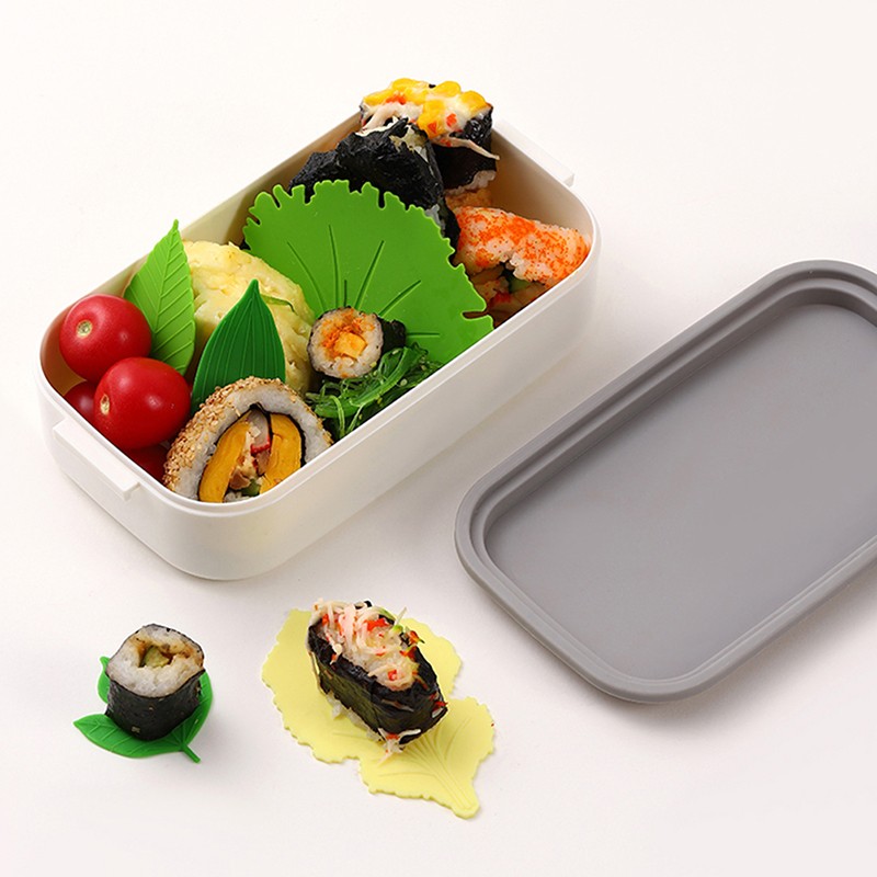 1Set Leaf Bento Dish Cup Lunch Separator Sushi Rice Ball Mat Decor Accessories