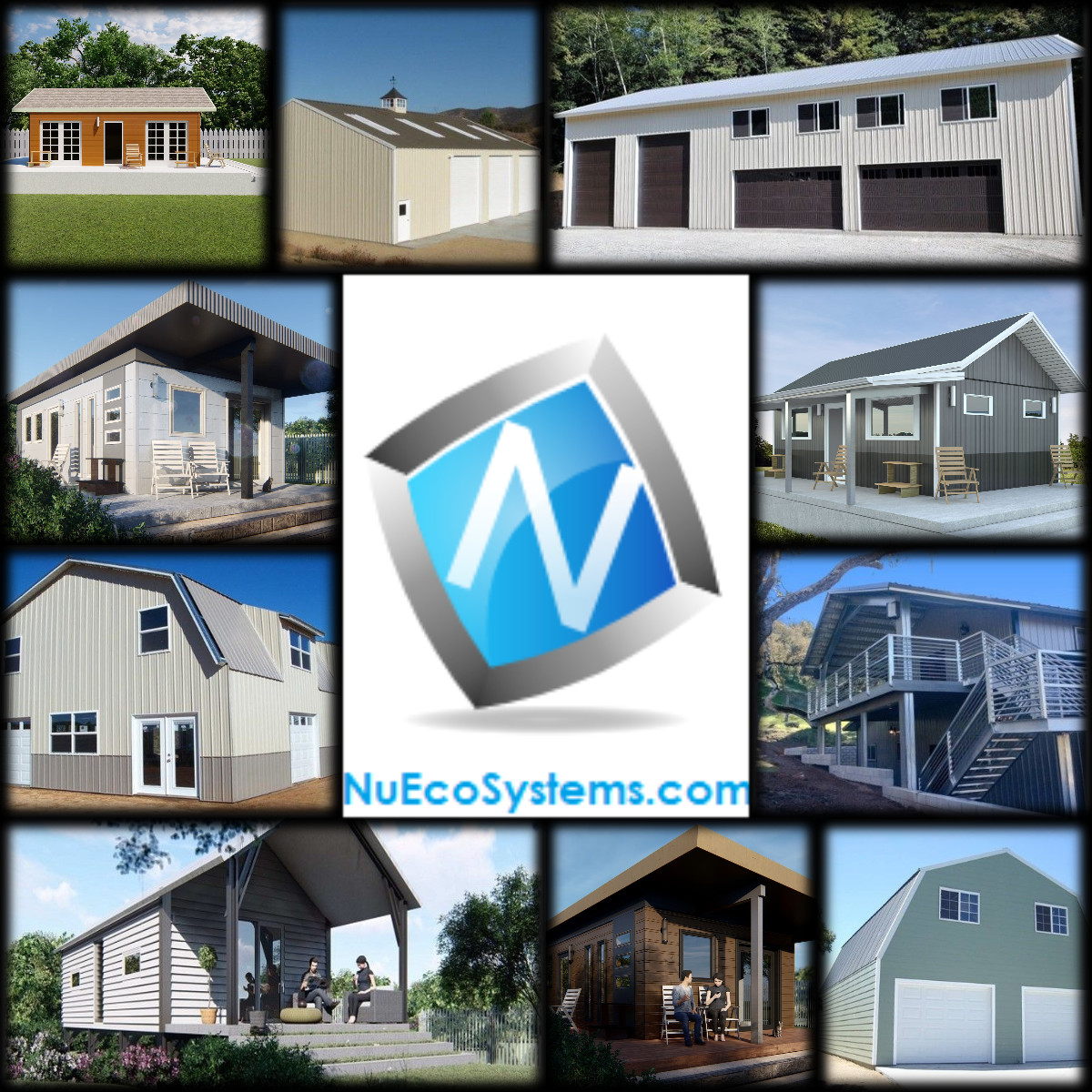 Easy and Affordable to Build 15 x 20 Gambrel Roof Cabin Kit, Made from Hurricane