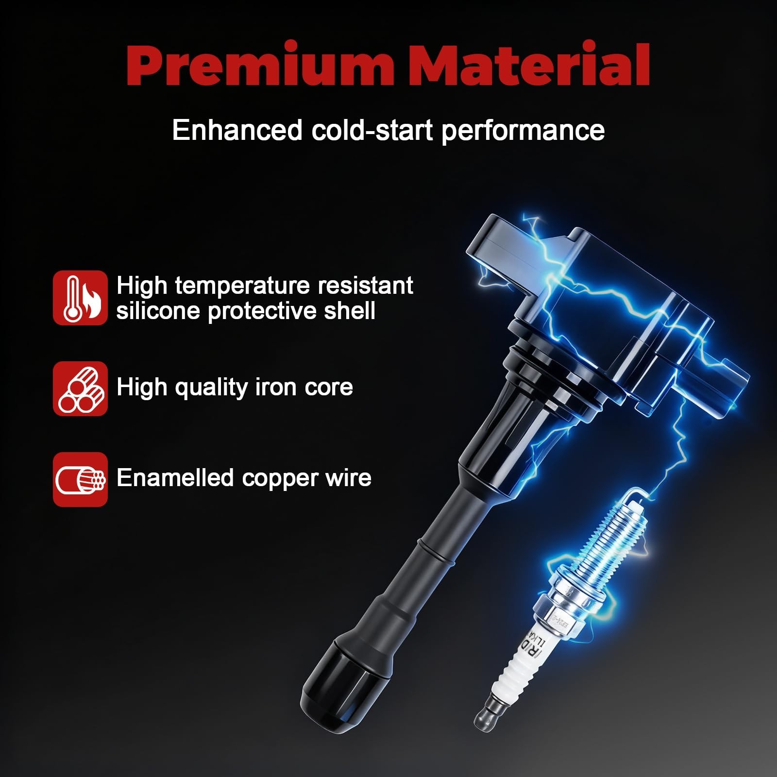 Ignition Coil Pack and Iridium Spark Plug Fits for Murano Altima Quest | UF55…