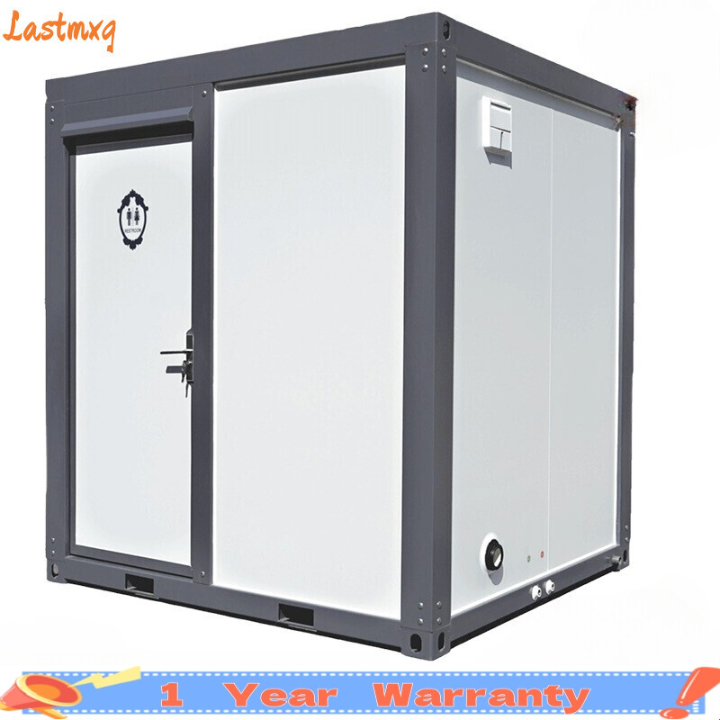 Portable Restroom Bathroom Mobile Toilet w/Shower Upgrade Acrylic Fanshaped Door