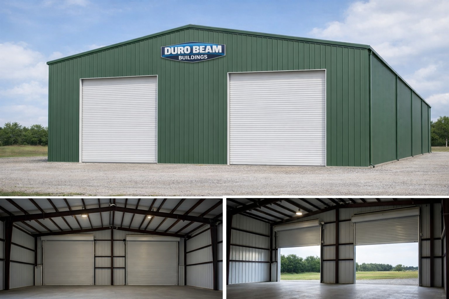 50x100x22 Steel Building Kit | Rigid Frame I-Beam | machine shop