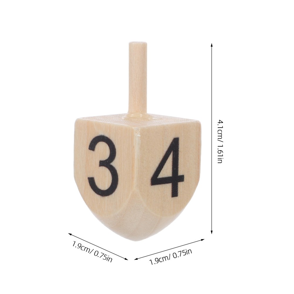 10 Pcs Festive Wooden Top Chanukah Spinning Tops Party Decorations