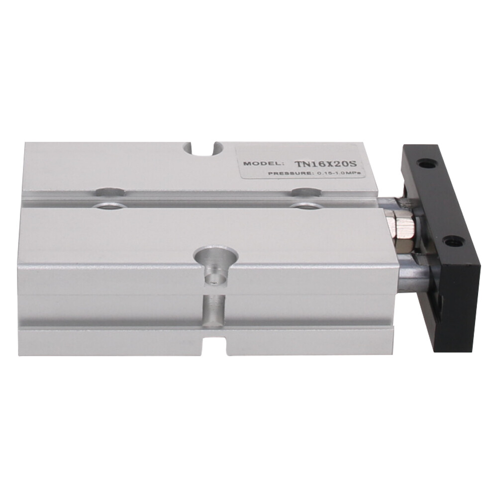 TN16mm Bore 10~150mm Stroke Dual Acting Pneumatic Air Cylinder Double Rod Alloy