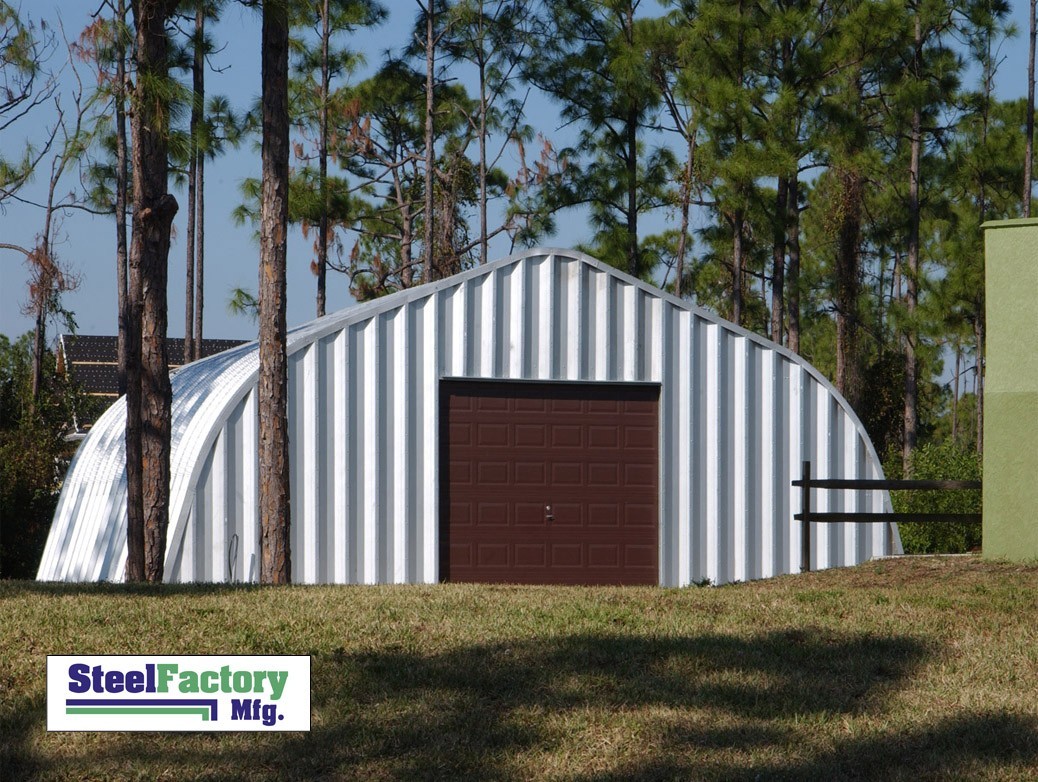 Steel Factory Mfg A25x42x14 Factory Direct Gambrel Metal Arch Garage Building