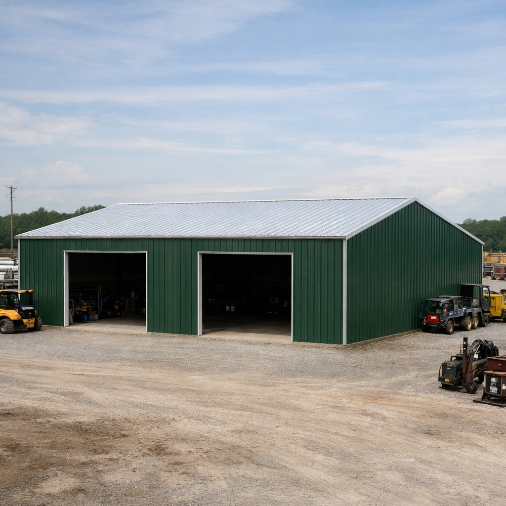32x125x18Steel Building Kit | Rigid Frame I-Beam | Machine shop