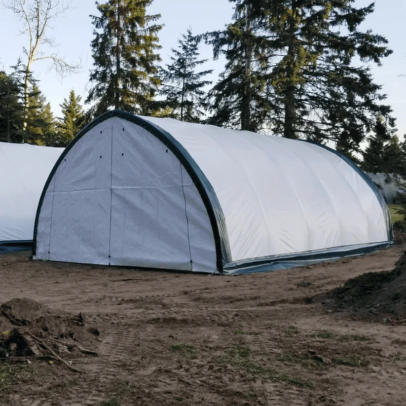 W20’xL42’xH12′ Portable Single Truss Storage Shelter 11OZ PE Canvas Shelter
