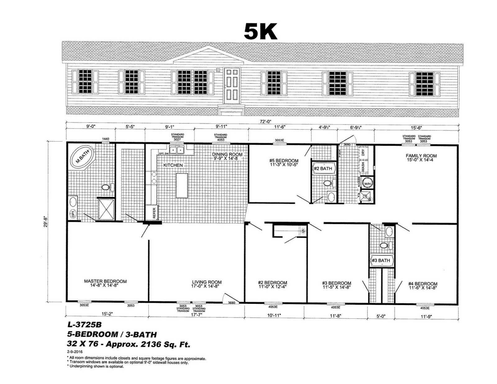 2023 LIVE OAK 5K Mobile Home 5BR/3BA 2136 sq ft DW-Factory Direct-ALL FLORIDA