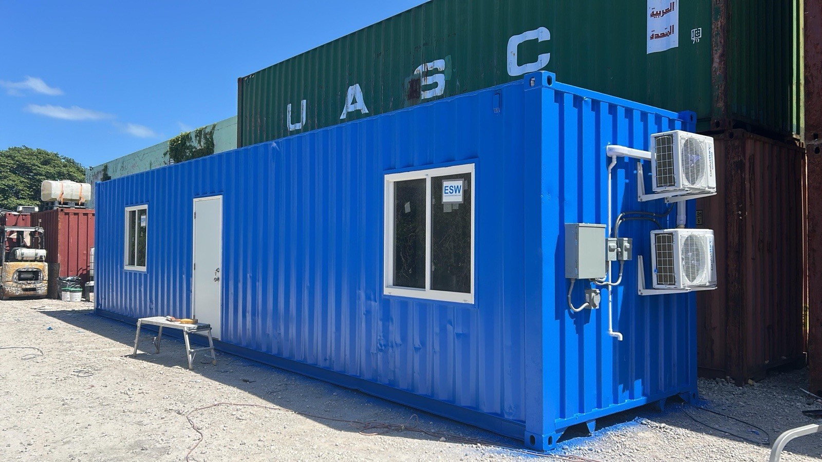 Steel Prefabricated Building Contemporary 20×8 ft Central Heating/AC 1 Story