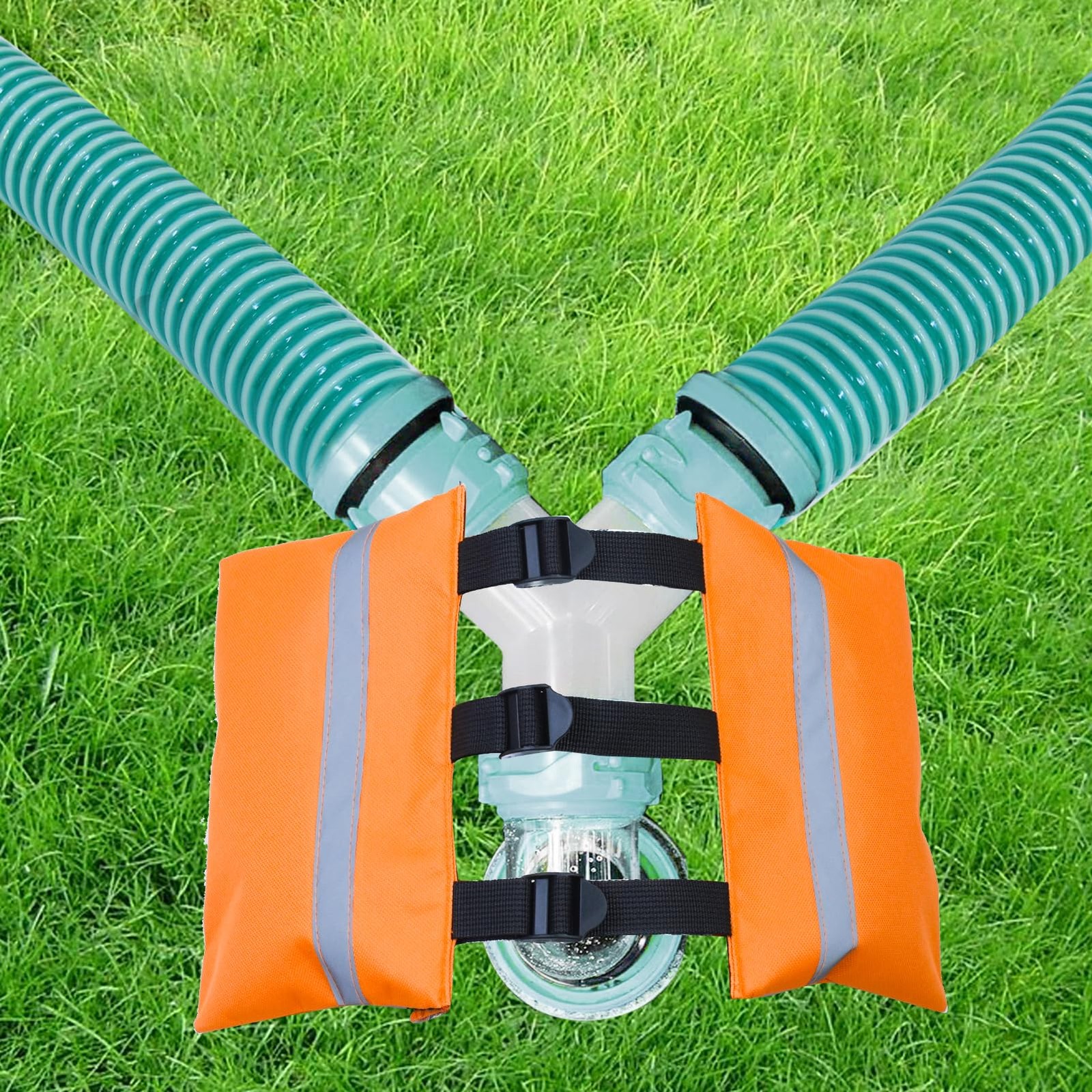 2Pack RV Sewer Weight Bag,RV Hose 9.8 inches x 5.9 inches, Orange 2pcs