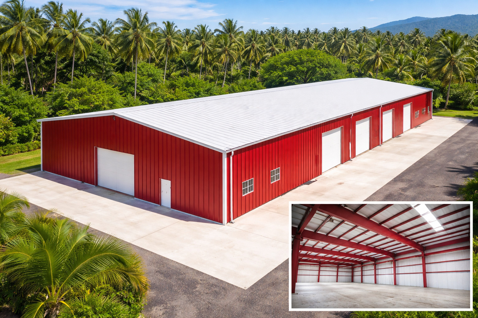 60x200x18 Steel Building Kit | Rigid Frame I-Beam | Commercial Grade