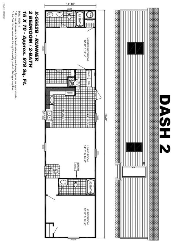 2023 LIVE OAK DASH 2 Mobile Home 2BR/2BA 979 sq ft SW-Factory Direct ALL Florida