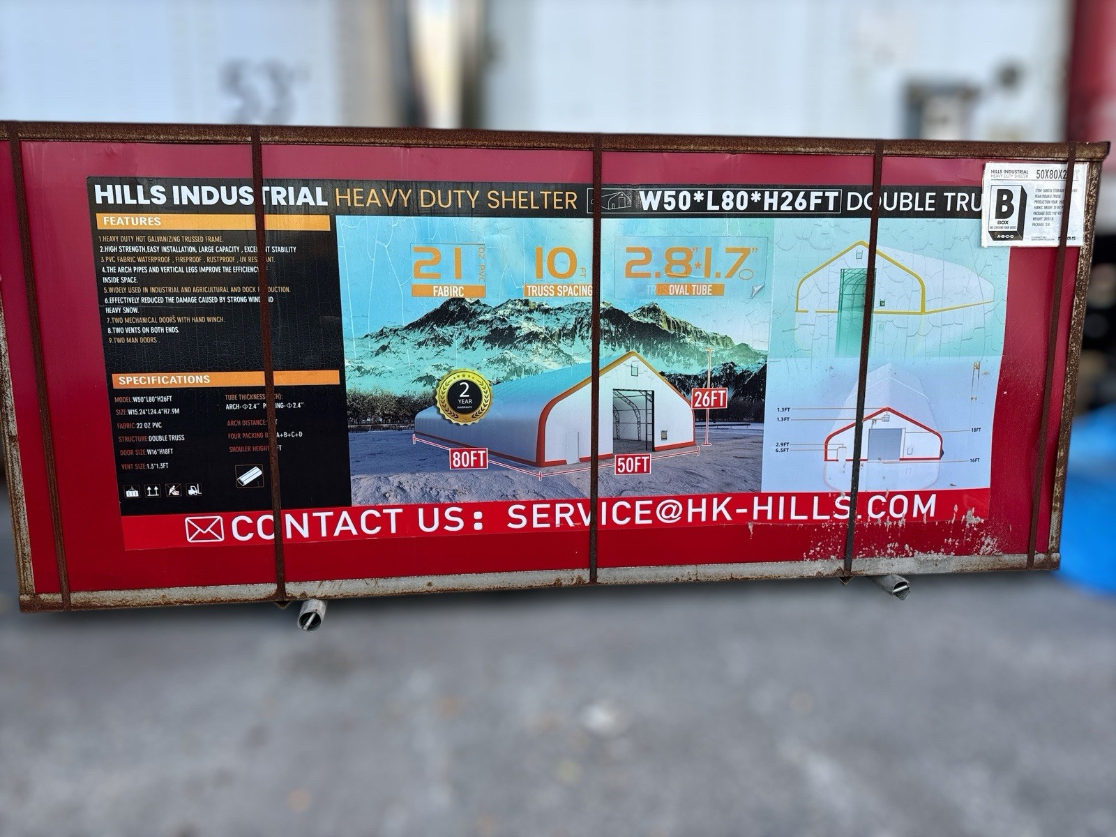 80’x50′ Hills Industrial Drive Through – Double Truss