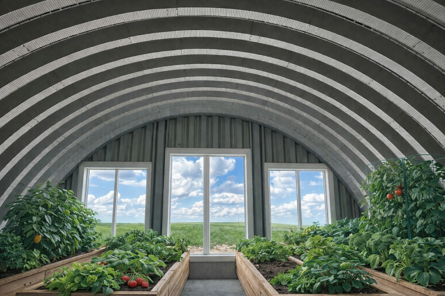 40x25x20 DuroSpan Metal Quonset Barn Steel Building Open DIY Ends Factory DiRECT