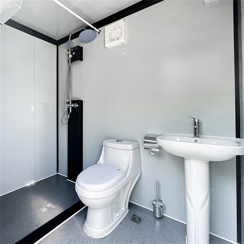 Portable Restroom with Toilet, Sink, Ventilation Fan & Lighting for Events Parks