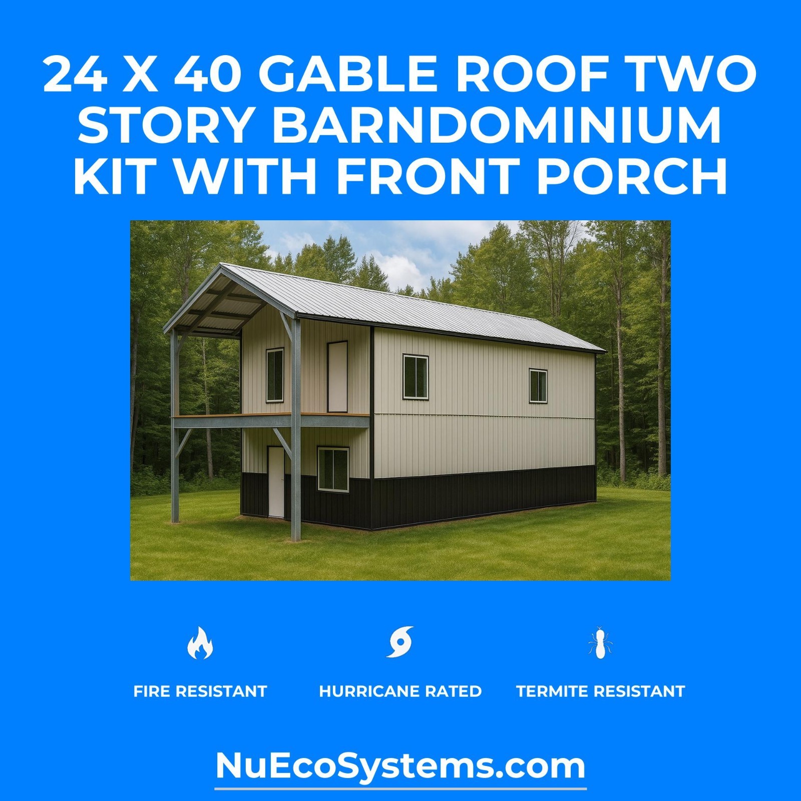 Brand New Kit Design It’s Our 30 x 35 Modern Single Slope Barndominium or Cabin