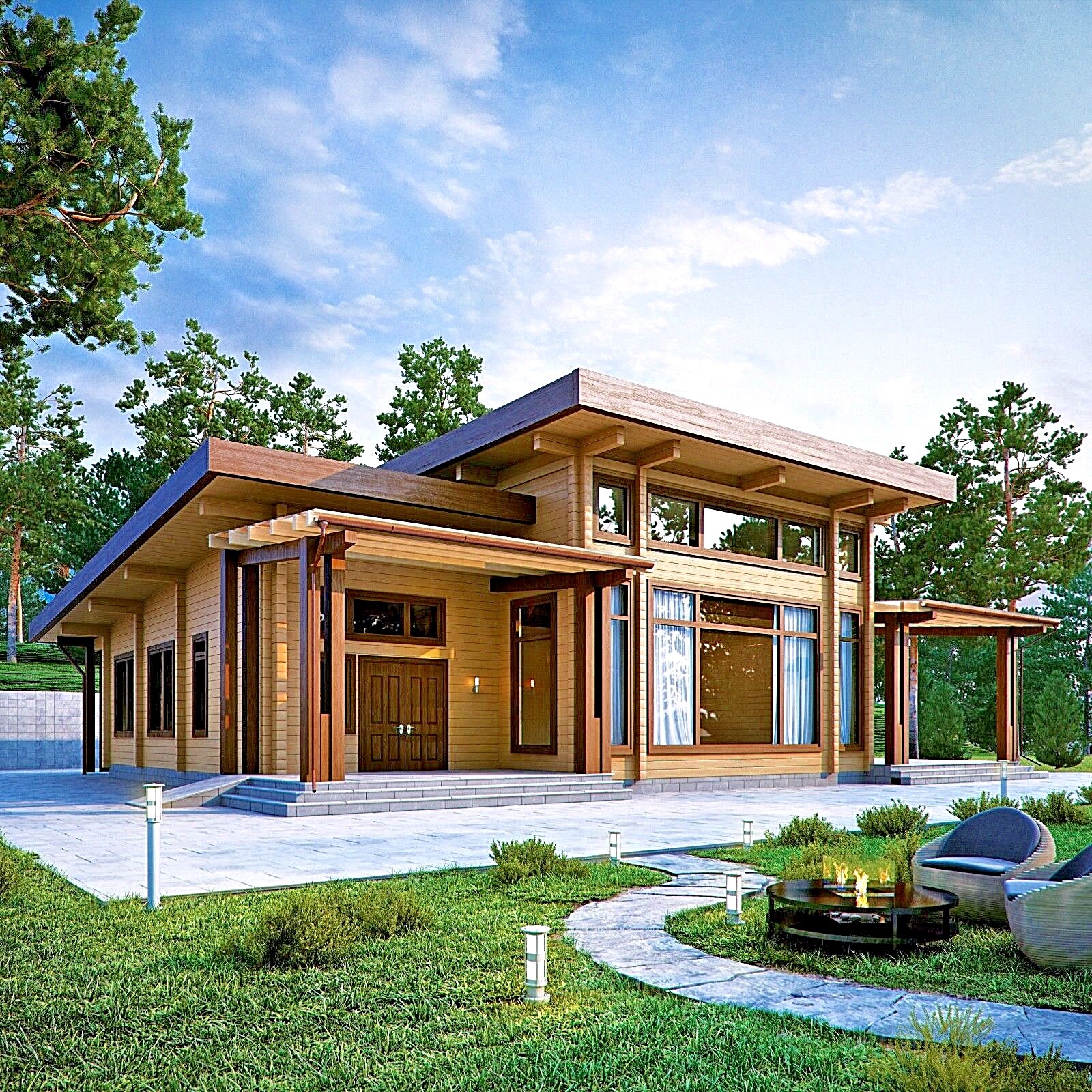 LOG HOUSE KIT #LH-314 ECO FRIENDLY WOOD PREFAB DIY BUILDING CABIN HOME MODULAR