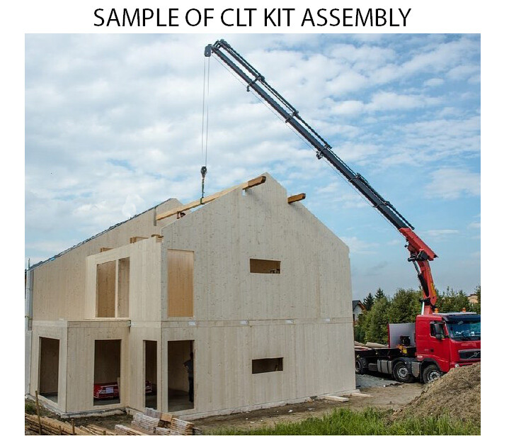 1,420 SQ.FT ECO SOLID TIMBER AIRTIGHT PANEL HOUSE KIT MASS WOOD CLT HOME PREFAB 