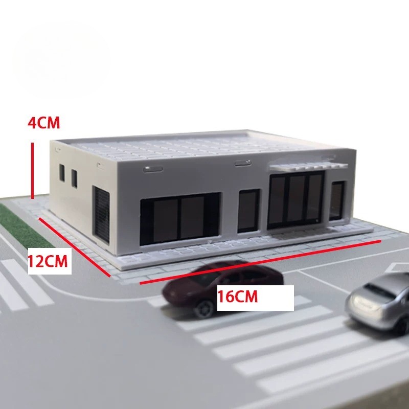1/100 Diorama Road Street School Community Miniature Buildings Model Ornaments