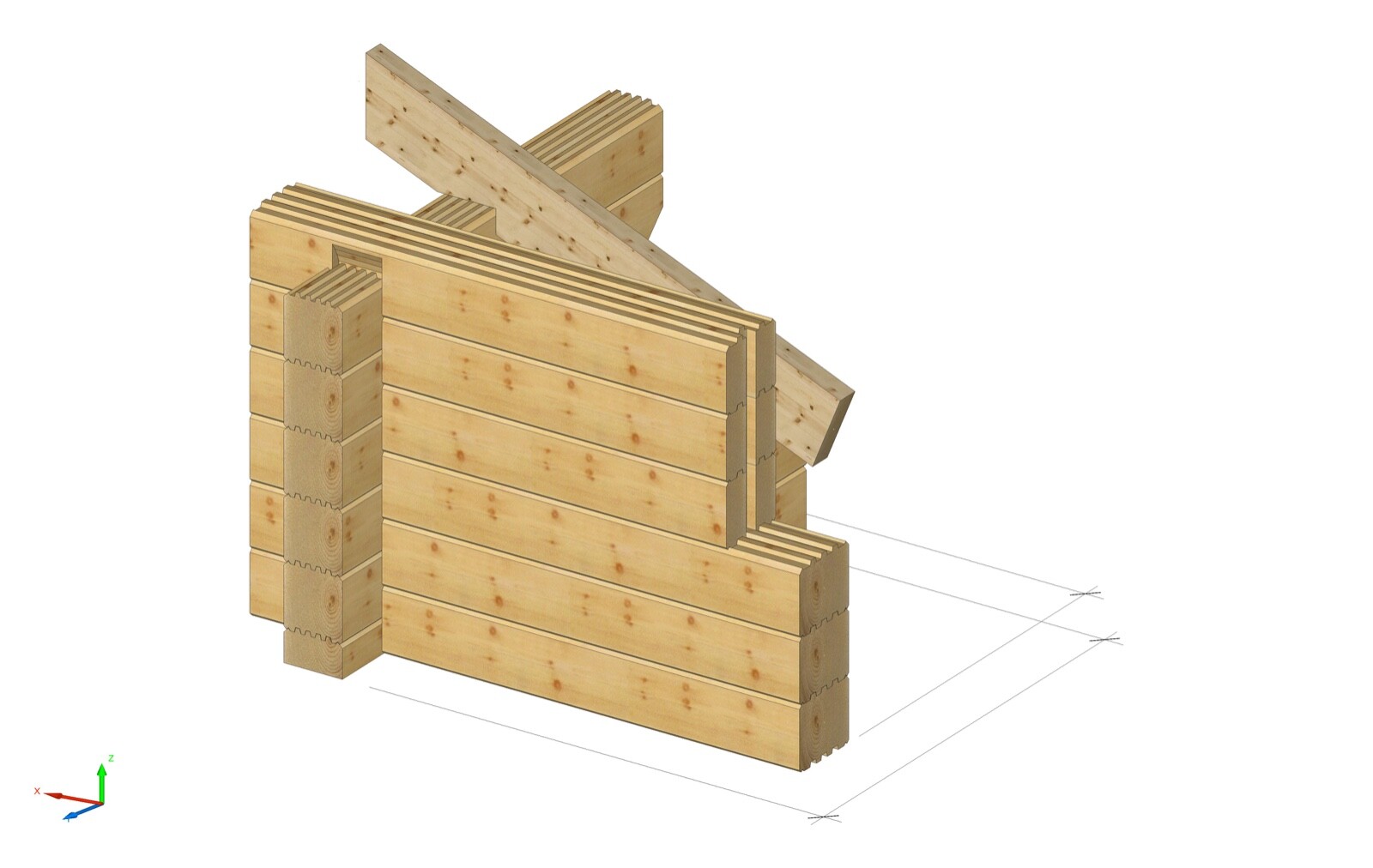 LOG HOUSE KIT #LH-105 ECO FRIENDLY WOOD PREFAB DIY BUILDING CABIN HOME MODULAR