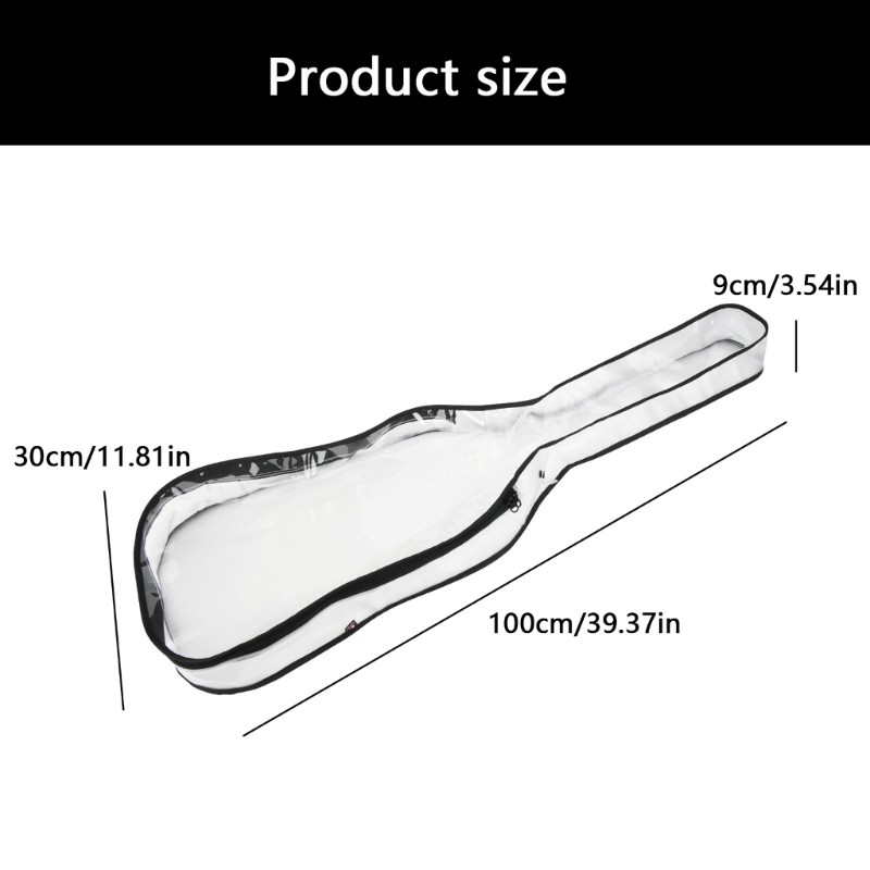 Clear Acoustic Guitars Bag Protector for 39inch Electric Guitar Accessories