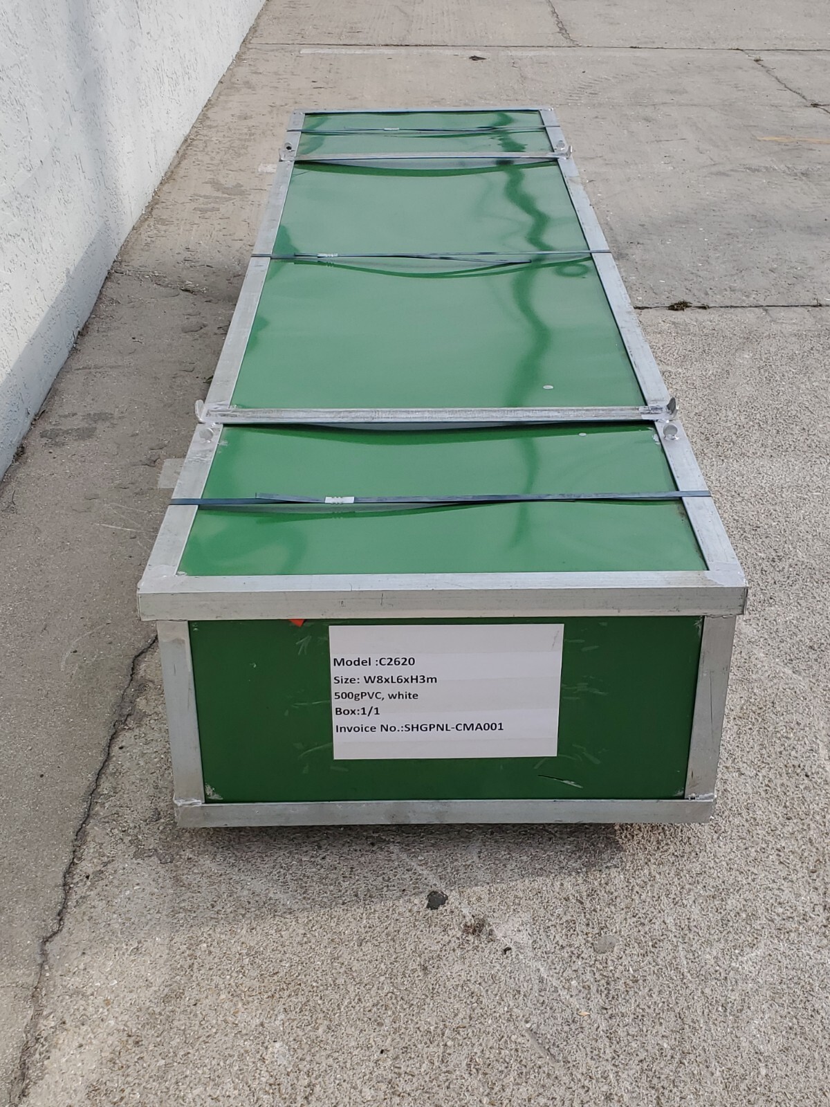 Container Shelter 26 x 20 x 10 with Heavy Duty 17.5oz PVC Cover